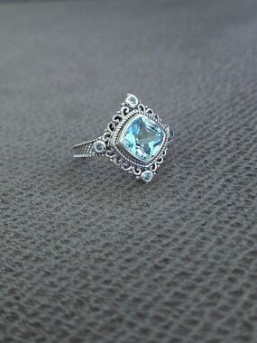 ✨️HP✨️ Shivam Blue🩵 Topaz Rhombus Ring💍 - NWT